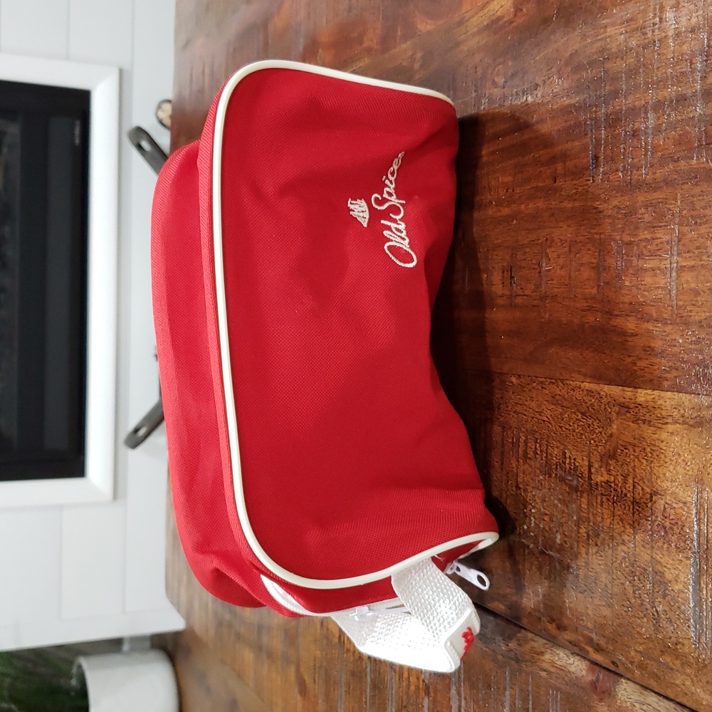 Red Old Spice Toiletry Bag